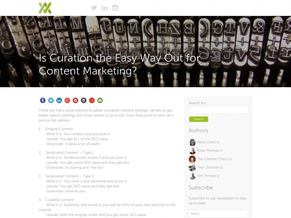 Is Curation the Easy Way Out for Content Marketing?